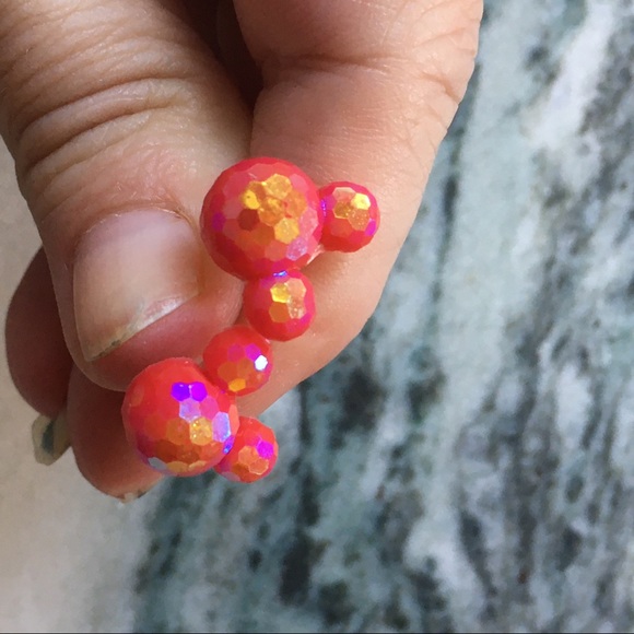 ๐Sale ๐2 for $10 NWOT red sparkle confetti mouse post earrings - Picture 2 of 4